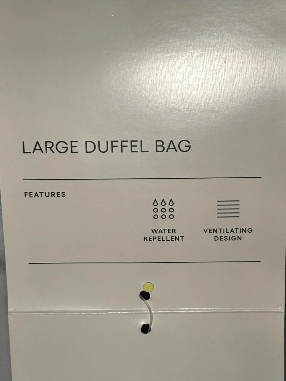 all in motion cream/off white Duffel Bag Tag